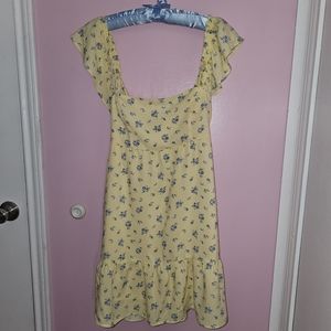 Hollister Yellow Floral Mini Dress